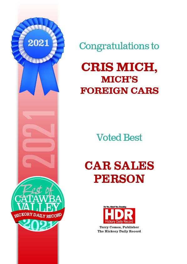 Michs Foreign Cars Award